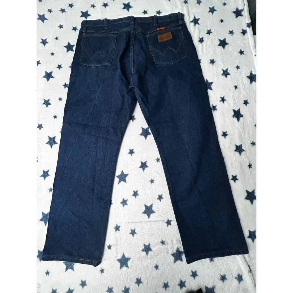 Wrangler FR 13MWZ Jeans Mens 38x30 Flame Resistant Dark Wash Work Denim Pants